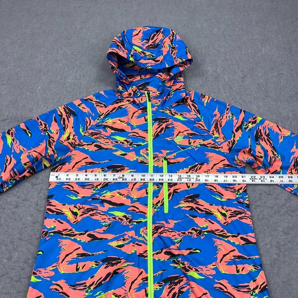 Nike Jacket Womens Large Colorful Camo Zip Up Hooded Trail Running Jacket 546390 - Picture 7 of 11